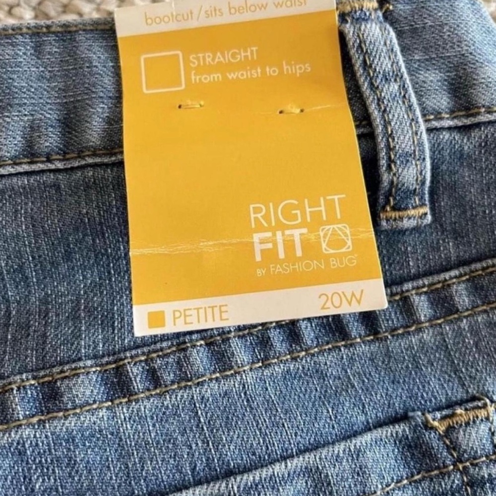 NEW! Fashion Bug 20WP blue denim jeans pants NWT! - Picture 5 of 6